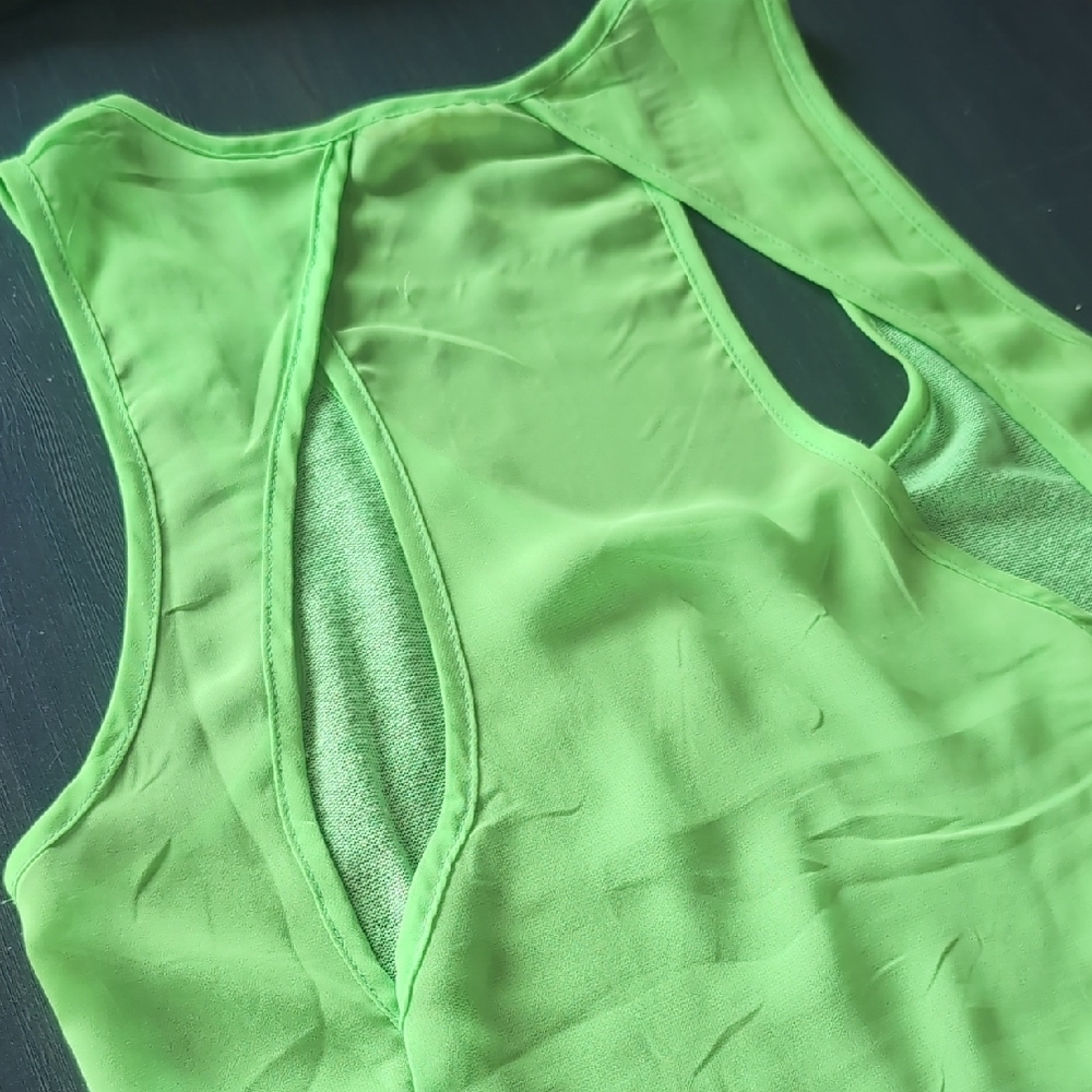 Cotton Candy Bright Green Tank Top *Free with purchase